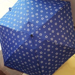 Blue with white stars umbrella